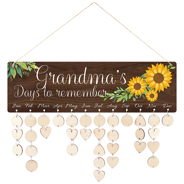 PandaHall DIY Wooden Calendar Listing Board Kits, Family Birthday Board, Including MDF Boards, Iron Open Rings and Hemp Rope, for Home Wall...
PandaHall DIY Wooden Calendar Listing Board Kits, Family Birthday Board, Including MDF Boards, Iron Open Rings and Hemp Rope, for Home Wall...