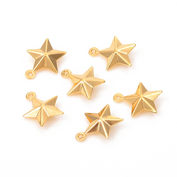 PandaHall 304 Stainless Steel Charms, Star, Golden, 15x12.5x4mm, Hole: 1mm 304 Stainless Steel Star
PandaHall 304 Stainless Steel Charms, Star, Golden, 15x12.5x4mm, Hole: 1mm 304 Stainless Steel Star