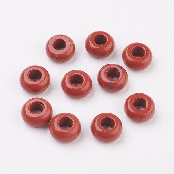 PandaHall Natural Red Jasper European Beads, Large Hole Beads, Rondelle, 12x6mm, Hole: 5mm Red Jasper Rondelle
PandaHall Natural Red Jasper European Beads, Large Hole Beads, Rondelle, 12x6mm, Hole: 5mm Red Jasper Rondelle
