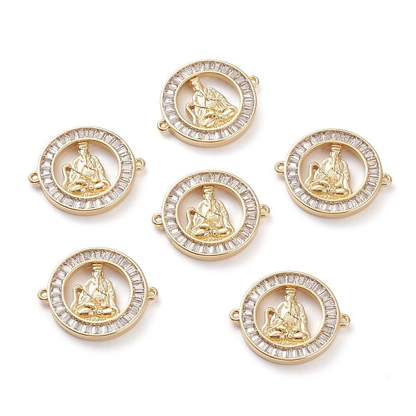 PandaHall Brass Micro Pave Clear Cubic Zirconia Links Connectors, Flat Round with Taoist, Real 18K Gold Plated, 20.5x24.5x3mm, Hole: 1mm...
PandaHall Brass Micro Pave Clear Cubic Zirconia Links Connectors, Flat Round with Taoist, Real 18K Gold Plated, 20.5x24.5x3mm, Hole: 1mm...