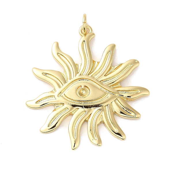 PandaHall Rack Plating Brass Pendants, with Jump Ring, Lead Free & Cadmium Free, Long-Lasting Plated, Sun with Eye Charm, Real 18K Gold...
PandaHall Rack Plating Brass Pendants, with Jump Ring, Lead Free & Cadmium Free, Long-Lasting Plated, Sun with Eye Charm, Real 18K Gold...