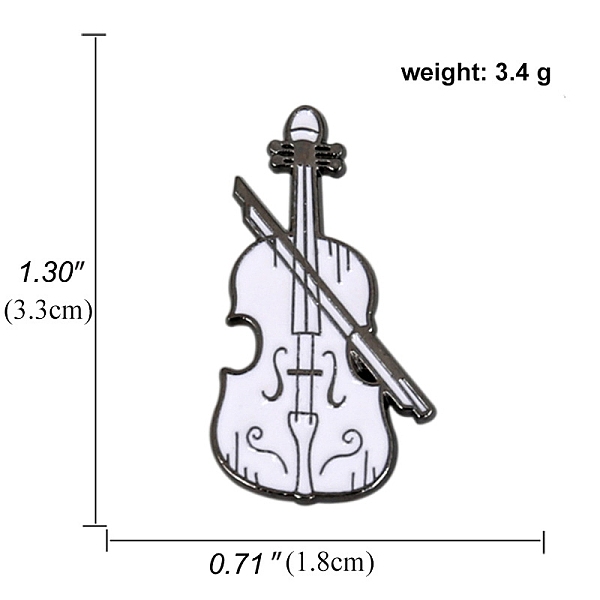 PandaHall Musical Instruments White Enamel Pins, Alloy Brooch for Music Lovers, Violin, 33x18mm Alloy+Enamel Violin White
PandaHall Musical Instruments White Enamel Pins, Alloy Brooch for Music Lovers, Violin, 33x18mm Alloy+Enamel Violin White