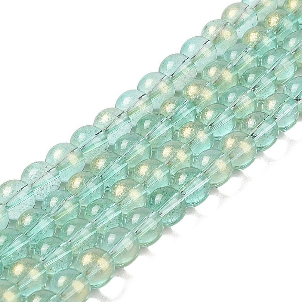 PandaHall Glass Bead Strands, with Glitter Powder, Round, Light Green, 10x9mm, Hole: 1.2mm, about 90pcs/strand, 31.81''(80.8cm) Glass Round
PandaHall Glass Bead Strands, with Glitter Powder, Round, Light Green, 10x9mm, Hole: 1.2mm, about 90pcs/strand, 31.81''(80.8cm) Glass Round
