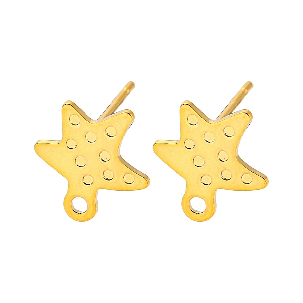 PandaHall 201 Stainless Steel Star Stud Earrings Settings, with 304 Stainless Steel Pins, Golden, 12x11mm, Hole: 1.4mm, Pin: 0.7mm, Fit for...
PandaHall 201 Stainless Steel Star Stud Earrings Settings, with 304 Stainless Steel Pins, Golden, 12x11mm, Hole: 1.4mm, Pin: 0.7mm, Fit for...