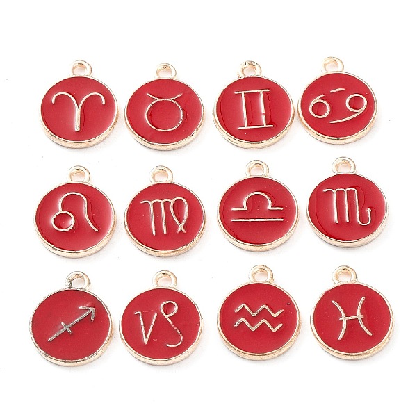 PandaHall Alloy Enamel Pendants, Flat Round with Constellation, Red, 15x12x2mm, Hole: 1.5mm, about 12pcs/set Alloy+Enamel Flat Round Red
PandaHall Alloy Enamel Pendants, Flat Round with Constellation, Red, 15x12x2mm, Hole: 1.5mm, about 12pcs/set Alloy+Enamel Flat Round Red