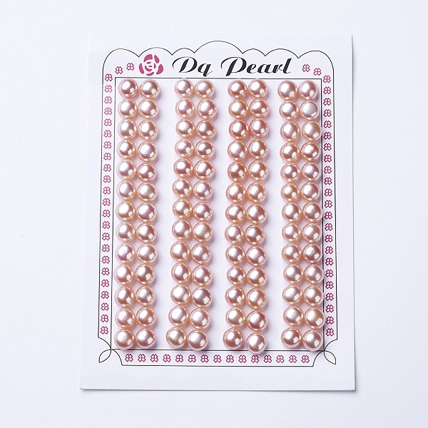PandaHall Natural Cultured Freshwater Pearl Beads, Half Drilled, Round, Misty Rose, 6.8~7x5.5~6mm, Hole: 1mm Pearl Round Red
PandaHall Natural Cultured Freshwater Pearl Beads, Half Drilled, Round, Misty Rose, 6.8~7x5.5~6mm, Hole: 1mm Pearl Round Red
