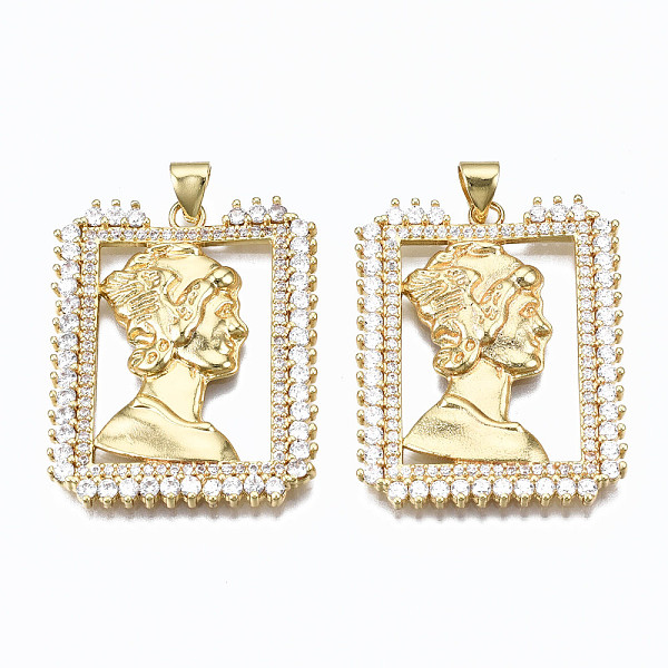 PandaHall Brass Micro Pave Clear Cubic Zirconia Pendants, Cadmium Free & Nickel Free & Lead Free, Rectangle with Human, Real 16K Gold Plated...
PandaHall Brass Micro Pave Clear Cubic Zirconia Pendants, Cadmium Free & Nickel Free & Lead Free, Rectangle with Human, Real 16K Gold Plated...