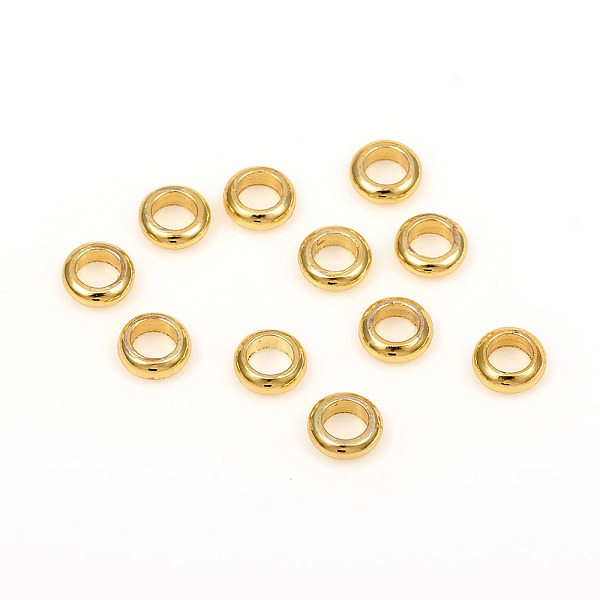 PandaHall Brass Spacer Beads, Long-Lasting Plated, Ring, Golden, 4.5~5x1.5mm, Hole: 2.5mm Brass Ring
PandaHall Brass Spacer Beads, Long-Lasting Plated, Ring, Golden, 4.5~5x1.5mm, Hole: 2.5mm Brass Ring
