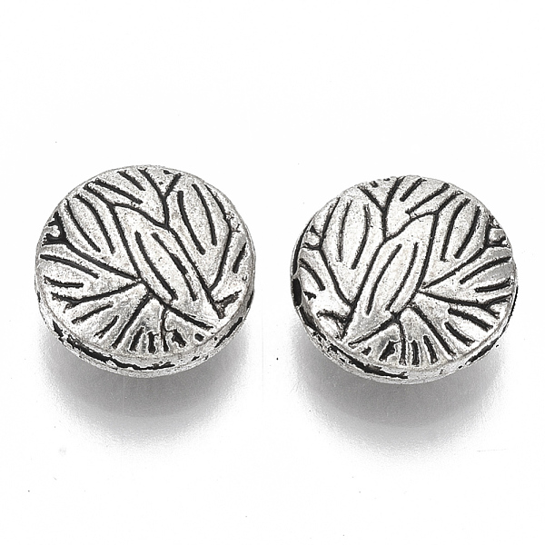 PandaHall Tibetan Style Alloy Beads, Cadmium Free & Lead Free, Flat Round with Leaf, Antique Silver, 10x4.5mm, Hole: 1.2mm, about...
PandaHall Tibetan Style Alloy Beads, Cadmium Free & Lead Free, Flat Round with Leaf, Antique Silver, 10x4.5mm, Hole: 1.2mm, about...