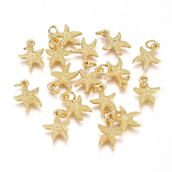 PandaHall Electroplated Alloy Charms, Long-Lasting Plated, with Brass Jump Ring, Starfish/Sea Stars, Golden, 14.5x11x3mm, Hole: 3.5mm Alloy...
PandaHall Electroplated Alloy Charms, Long-Lasting Plated, with Brass Jump Ring, Starfish/Sea Stars, Golden, 14.5x11x3mm, Hole: 3.5mm Alloy...