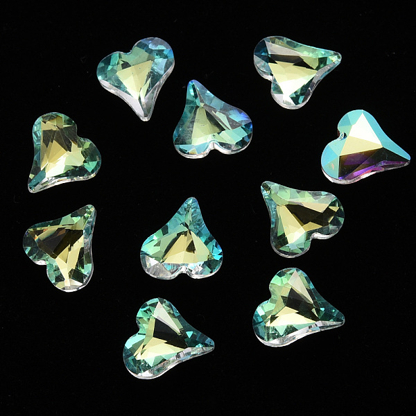PandaHall Heart Transparent Glass Cabochons, Nail Art Decoration Accessories, Faceted, Gold, 8.5x8.5x3.5mm Glass Heart Gold
PandaHall Heart Transparent Glass Cabochons, Nail Art Decoration Accessories, Faceted, Gold, 8.5x8.5x3.5mm Glass Heart Gold