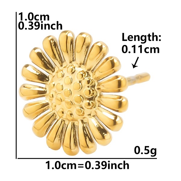 PandaHall 304 Stainless Steel Flower Stud Earrings for Women, Golden Stainless Steel Flower
PandaHall 304 Stainless Steel Flower Stud Earrings for Women, Golden Stainless Steel Flower
