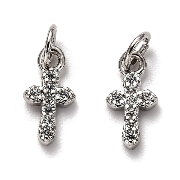 PandaHall Brass Micro Pave Cubic Zirconia Tiny Cross Charms, with Jump Rings, Long-Lasting Plated, Platinum, 12x6x2mm, Hole: 3mm Brass+Cubic..., Clear
PandaHall Brass Micro Pave Cubic Zirconia Tiny Cross Charms, with Jump Rings, Long-Lasting Plated, Platinum, 12x6x2mm, Hole: 3mm Brass+Cubic..., Clear