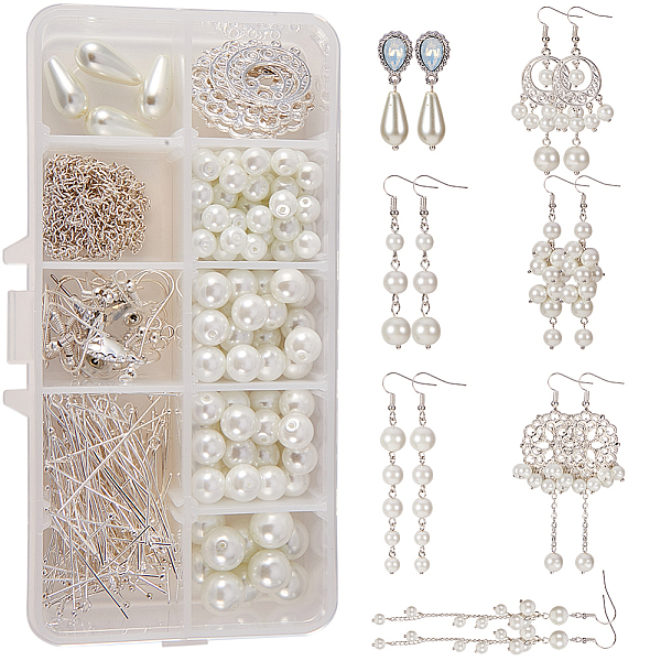 PandaHall SUNNYCLUE DIY Earrings Making, with Eco-Friendly Dyed Glass Pearl, Glass Pearl Beads, Brass Ear Nuts Earrings Backs and Earring..., White
PandaHall SUNNYCLUE DIY Earrings Making, with Eco-Friendly Dyed Glass Pearl, Glass Pearl Beads, Brass Ear Nuts Earrings Backs and Earring..., White