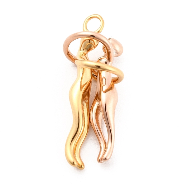 PandaHall Vacuum Plating & Ion Plating(IP) 304 Stainless Steel Pendants, Human Huging, Golden & Rose Gold, 37.5x13mm, Hole: 3.4mm 304...
PandaHall Vacuum Plating & Ion Plating(IP) 304 Stainless Steel Pendants, Human Huging, Golden & Rose Gold, 37.5x13mm, Hole: 3.4mm 304...