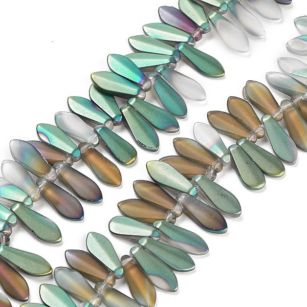 PandaHall Electroplate Glass Beads Strands, Half Rainbow Plated, Teardrop, Medium Aquamarine, 16x6x3.5mm, Hole: 0.8mm, about 202pcs/strand...
PandaHall Electroplate Glass Beads Strands, Half Rainbow Plated, Teardrop, Medium Aquamarine, 16x6x3.5mm, Hole: 0.8mm, about 202pcs/strand...