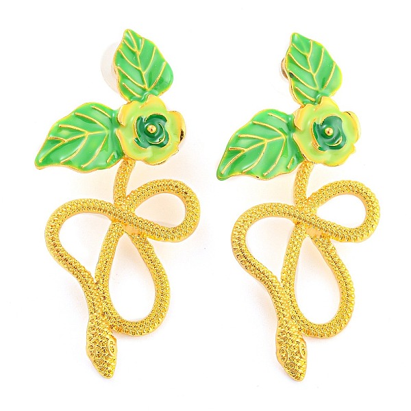 PandaHall Saint Patrick's Day Theme Zinc Alloy Dangle Stud Earrings, Green, Snake, 58.5x27mm Alloy Snake
PandaHall Saint Patrick's Day Theme Zinc Alloy Dangle Stud Earrings, Green, Snake, 58.5x27mm Alloy Snake
