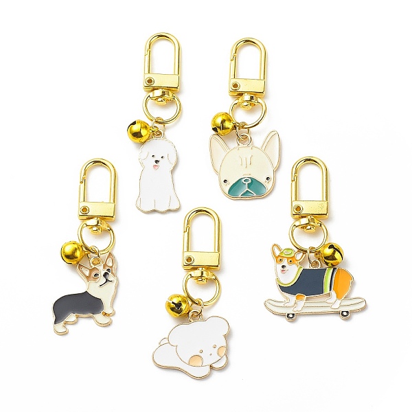 PandaHall Enamel Dog Brass Bell Pendant Decorations, Alloy Swivel Clasps Charms, for Keychain, Purse, Backpack Ornament, Mixed Color..., Multicolor
PandaHall Enamel Dog Brass Bell Pendant Decorations, Alloy Swivel Clasps Charms, for Keychain, Purse, Backpack Ornament, Mixed Color..., Multicolor