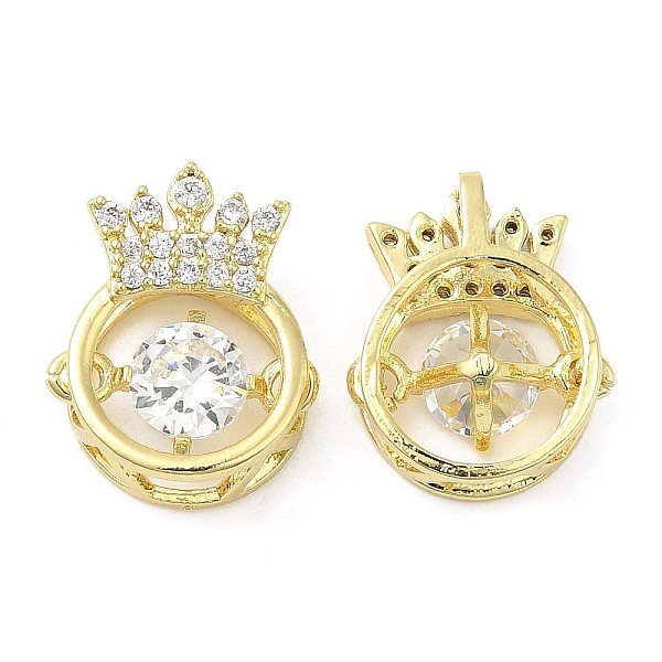 PandaHall Brass with Cubic Zirconia Pendants, Crown with Flat Round, Real 18K Gold Plated, 16.5x13.5x6mm, Hole: 3x4mm Brass+Cubic Zirconia..., Clear
PandaHall Brass with Cubic Zirconia Pendants, Crown with Flat Round, Real 18K Gold Plated, 16.5x13.5x6mm, Hole: 3x4mm Brass+Cubic Zirconia..., Clear