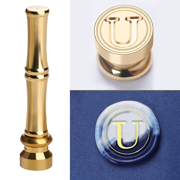 PandaHall Golden Tone Brass Wax Seal Stamp Head with Bamboo Stick Shaped Handle, for Greeting Card Making, Letter U, 74.5x15mm Brass Letter...
PandaHall Golden Tone Brass Wax Seal Stamp Head with Bamboo Stick Shaped Handle, for Greeting Card Making, Letter U, 74.5x15mm Brass Letter...