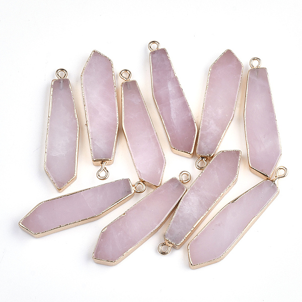PandaHall Electroplate Natural Rose Quartz Pendants, with Iron Findings, Sword, Golden, 42~43x10~11x4mm, Hole: 2mm Rose Quartz Others
PandaHall Electroplate Natural Rose Quartz Pendants, with Iron Findings, Sword, Golden, 42~43x10~11x4mm, Hole: 2mm Rose Quartz Others