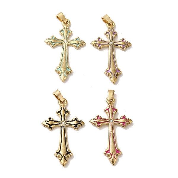 PandaHall Brass Micro Pave Cubic Zirconia Pendants, with Enamel, Cross, Real 18K Gold Plated, 35.5x21x3mm, Hole: 5x3mm Brass+Cubic..., Multicolor
PandaHall Brass Micro Pave Cubic Zirconia Pendants, with Enamel, Cross, Real 18K Gold Plated, 35.5x21x3mm, Hole: 5x3mm Brass+Cubic..., Multicolor