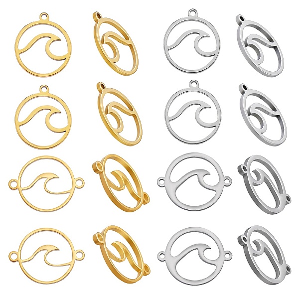 PandaHall DIY Flat Round with Wave Making Findings Kits, Including 201 & 304 Stainless Steel Pendants & Links Connectors, Golden & Stainless...
PandaHall DIY Flat Round with Wave Making Findings Kits, Including 201 & 304 Stainless Steel Pendants & Links Connectors, Golden & Stainless...