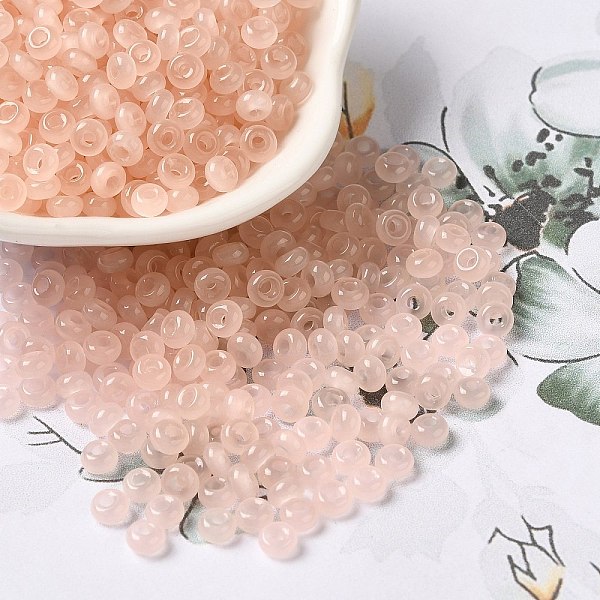 PandaHall Transparent Colours Glass Seed Beads, Rondelle, PeachPuff, 6/0, 4x2.5mm, Hole: 1.4mm, about 5200pcs/pound Glass Rondelle Brown
PandaHall Transparent Colours Glass Seed Beads, Rondelle, PeachPuff, 6/0, 4x2.5mm, Hole: 1.4mm, about 5200pcs/pound Glass Rondelle Brown