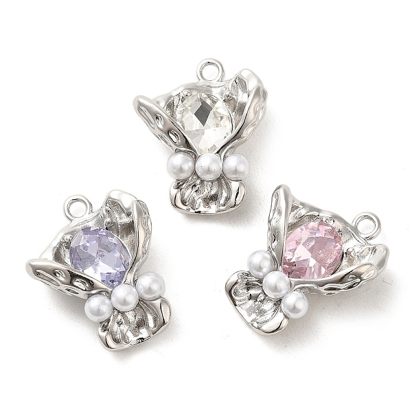 PandaHall Rack Plating Alloy Rhinestone Pendants, with ABS Pearl Beads, Flower, Mixed Color, 25x19.5x9.5mm, Hole: 2mm Alloy+Rhinestone..., White
PandaHall Rack Plating Alloy Rhinestone Pendants, with ABS Pearl Beads, Flower, Mixed Color, 25x19.5x9.5mm, Hole: 2mm Alloy+Rhinestone..., White