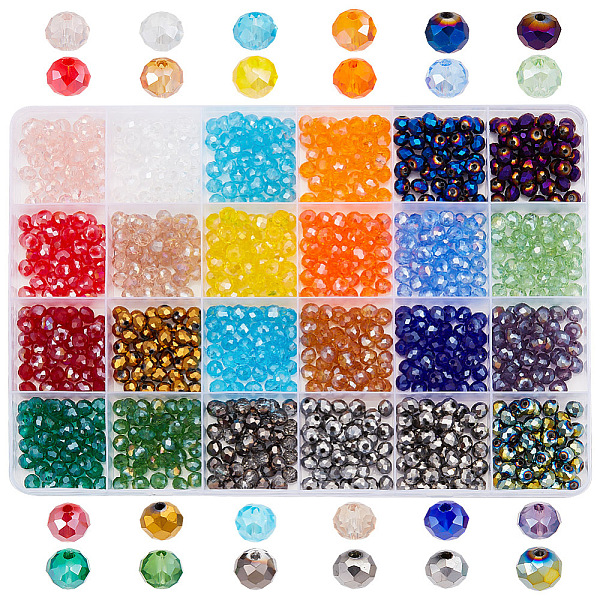 PandaHall GOMAKERER 1008 Pcs 24 Colors Electroplate Glass Beads, Faceted Crystal Bead Transparent Round Beads Loose Spacer Beads Clear..., Multicolor
PandaHall GOMAKERER 1008 Pcs 24 Colors Electroplate Glass Beads, Faceted Crystal Bead Transparent Round Beads Loose Spacer Beads Clear..., Multicolor