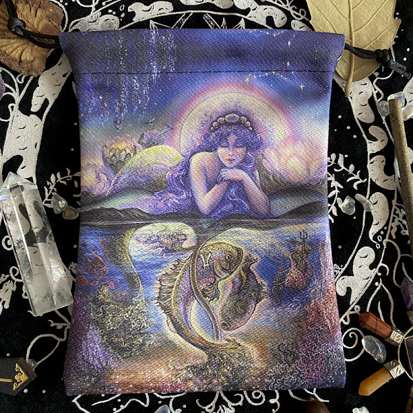 PandaHall Cotton Velvet Packing Pouches, Drawstring Bags, Oil Painting Style, Rectangle with Constellation Pattern, Pisces, 18x13cm Velvet..., Purple
PandaHall Cotton Velvet Packing Pouches, Drawstring Bags, Oil Painting Style, Rectangle with Constellation Pattern, Pisces, 18x13cm Velvet..., Purple