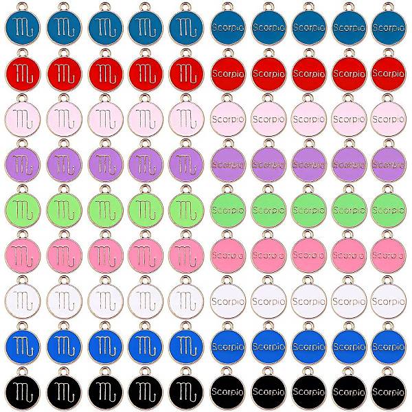PandaHall 90Pcs 9 Colors Alloy Enamel Pendants, Cadmium Free & Lead Free, Flat Round with Constellation, Light Gold, Scorpio, 15x12x2mm...
PandaHall 90Pcs 9 Colors Alloy Enamel Pendants, Cadmium Free & Lead Free, Flat Round with Constellation, Light Gold, Scorpio, 15x12x2mm...