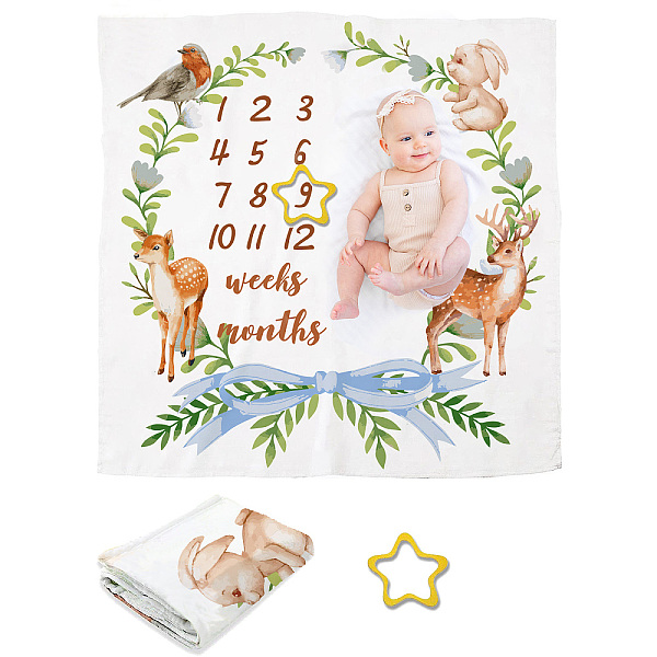 PandaHall arricraft 1 Pc Milestone Blanket, Polyester Deer Monthly Milestone Blanket Neutral Personalized Shower Gift for Woodland Nursery...
PandaHall arricraft 1 Pc Milestone Blanket, Polyester Deer Monthly Milestone Blanket Neutral Personalized Shower Gift for Woodland Nursery...