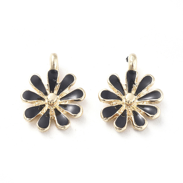 PandaHall Alloy Enamel Charms, Daisy, Light Gold, Black, 15x12x3.2mm, Hole: 1.6mm Alloy+Enamel Flower Black
PandaHall Alloy Enamel Charms, Daisy, Light Gold, Black, 15x12x3.2mm, Hole: 1.6mm Alloy+Enamel Flower Black