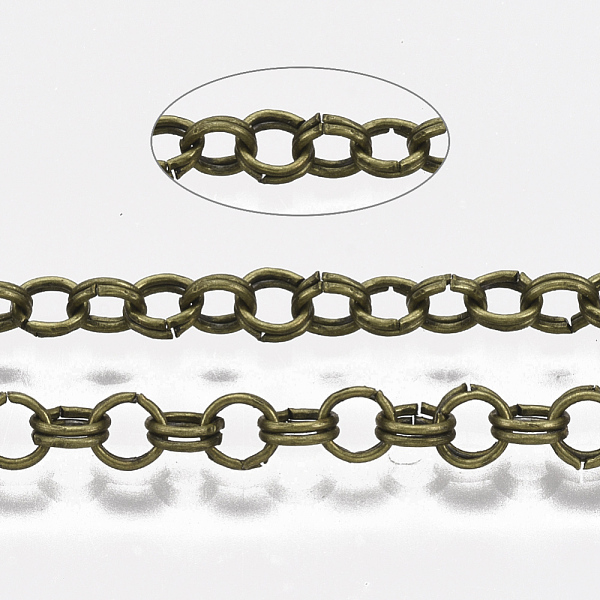 PandaHall Iron Rolo Chains, Double Link Chains, Unwelded, with Spool, Antique Bronze, Link: 3.6x0.5mm, about 164.04 Feet(50m)/roll Iron
PandaHall Iron Rolo Chains, Double Link Chains, Unwelded, with Spool, Antique Bronze, Link: 3.6x0.5mm, about 164.04 Feet(50m)/roll Iron