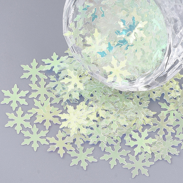 PandaHall Ornament Accessories, PVC Plastic Paillette/Sequins Beads, No Hole/Undrilled Beads, Christmas Snowflake, Light Green, 9.5x8x0.4mm...
PandaHall Ornament Accessories, PVC Plastic Paillette/Sequins Beads, No Hole/Undrilled Beads, Christmas Snowflake, Light Green, 9.5x8x0.4mm...