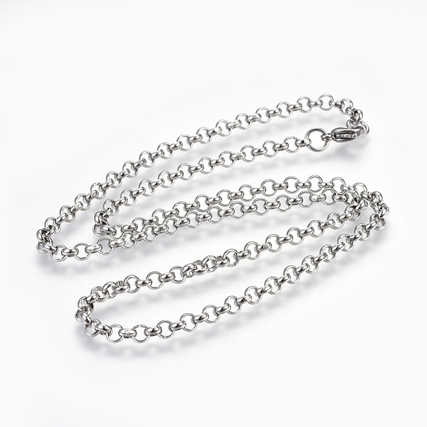 PandaHall 304 Stainless Steel Rolo Chain Necklaces, with Lobster Claw Clasps, Stainless Steel Color, 19.6 inch(49.7cm), link:4x1.5mm 304...
PandaHall 304 Stainless Steel Rolo Chain Necklaces, with Lobster Claw Clasps, Stainless Steel Color, 19.6 inch(49.7cm), link:4x1.5mm 304...