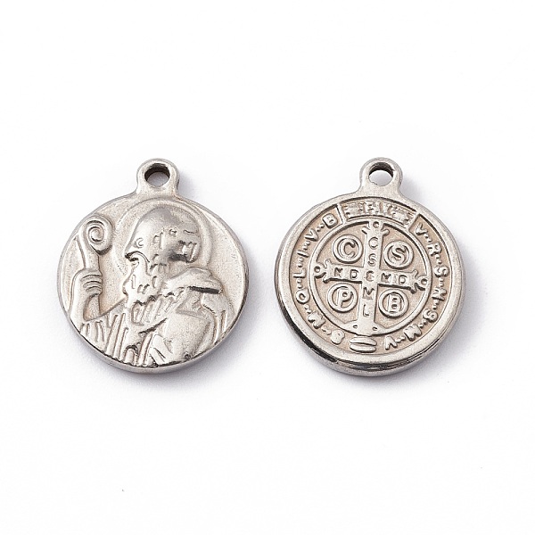 PandaHall 201 Stainless Steel Pendants, Flat Round with Cssml Ndsmd Cross God Father Religious Christianity, Stainless Steel Color...
PandaHall 201 Stainless Steel Pendants, Flat Round with Cssml Ndsmd Cross God Father Religious Christianity, Stainless Steel Color...