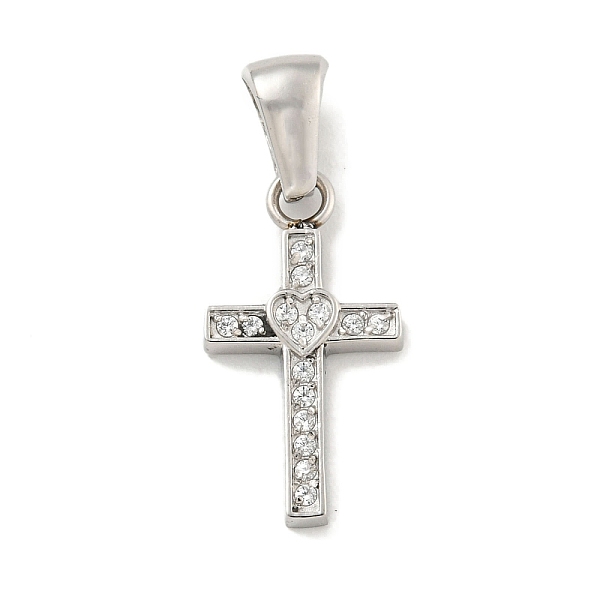 PandaHall 304 Stainless Steel Cubic Zirconia Pendants, Cross Charm, Stainless Steel Color, 18.5x10x2mm, Hole: 6x3mm Stainless Steel+Cubic..., Clear
PandaHall 304 Stainless Steel Cubic Zirconia Pendants, Cross Charm, Stainless Steel Color, 18.5x10x2mm, Hole: 6x3mm Stainless Steel+Cubic..., Clear