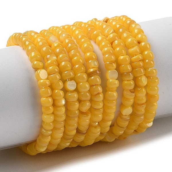 PandaHall Natural Freshwater Shell Beads Strands, Dyed, Rondelle, Gold, 3x2mm, Hole: 0.5mm, about 183~186pcs/strand, 14.96''(38cm)...
PandaHall Natural Freshwater Shell Beads Strands, Dyed, Rondelle, Gold, 3x2mm, Hole: 0.5mm, about 183~186pcs/strand, 14.96''(38cm)...