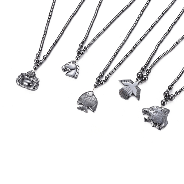 PandaHall Non-magnetic Synthetic Hematite Necklaces, with Magnetic Clasps, Buddha and Animal, 19.4 inch(49.5cm) Non-magnetic Hematite
PandaHall Non-magnetic Synthetic Hematite Necklaces, with Magnetic Clasps, Buddha and Animal, 19.4 inch(49.5cm) Non-magnetic Hematite