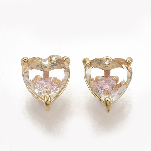 PandaHall Brass Cubic Zirconia Charms, Nickel Free, Heart, Real 18K Gold Plated, Pearl Pink, 10x8.5x6.5mm, Hole: 1mm Brass+Cubic Zirconia...
PandaHall Brass Cubic Zirconia Charms, Nickel Free, Heart, Real 18K Gold Plated, Pearl Pink, 10x8.5x6.5mm, Hole: 1mm Brass+Cubic Zirconia...