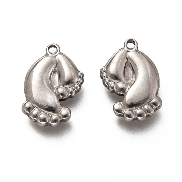 PandaHall 201 Stainless Steel Pendants, Babyfeet, Stainless Steel Color, 18x14x3.5mm, Hole: 1.5mm 201 Stainless Steel Body
PandaHall 201 Stainless Steel Pendants, Babyfeet, Stainless Steel Color, 18x14x3.5mm, Hole: 1.5mm 201 Stainless Steel Body