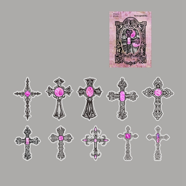 PandaHall 30Pcs 10 Styles Cross Translucent Parchment Paper Stickers, Self-adhesive Decals for DIY Scrapbooking, Magenta, Packing..., Pink
PandaHall 30Pcs 10 Styles Cross Translucent Parchment Paper Stickers, Self-adhesive Decals for DIY Scrapbooking, Magenta, Packing..., Pink