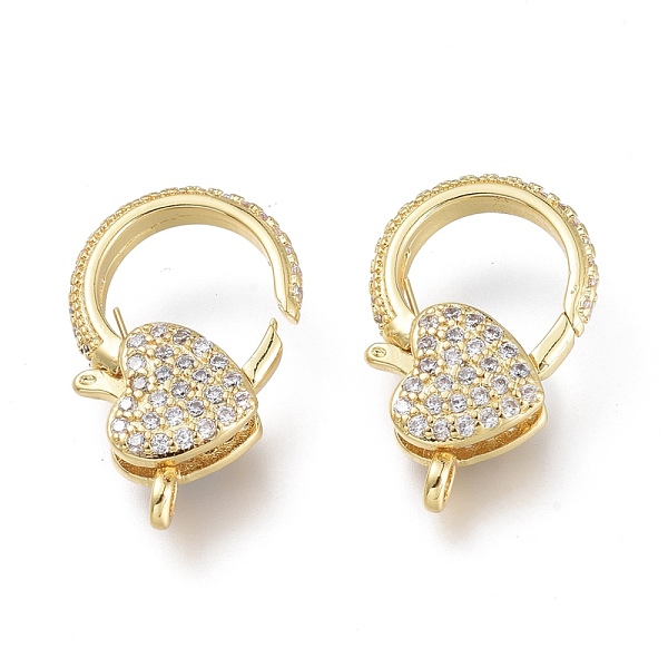 PandaHall Brass Micro Pave Clear Cubic Zirconia Lobster Claw Clasps, Long-Lasting Plated, Heart, Real 18K Gold Plated, 21x13.5x5.5mm, Hole...
PandaHall Brass Micro Pave Clear Cubic Zirconia Lobster Claw Clasps, Long-Lasting Plated, Heart, Real 18K Gold Plated, 21x13.5x5.5mm, Hole...
