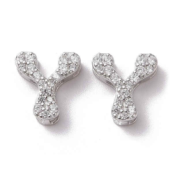 PandaHall 925 Sterling Silver Micro Pave Cubic Zirconia Beads, Real Platinum Plated, Letter Y, 9.5x8.5x3.5mm, Hole: 2.5x1.5mm Cubic Zirconia...
PandaHall 925 Sterling Silver Micro Pave Cubic Zirconia Beads, Real Platinum Plated, Letter Y, 9.5x8.5x3.5mm, Hole: 2.5x1.5mm Cubic Zirconia...