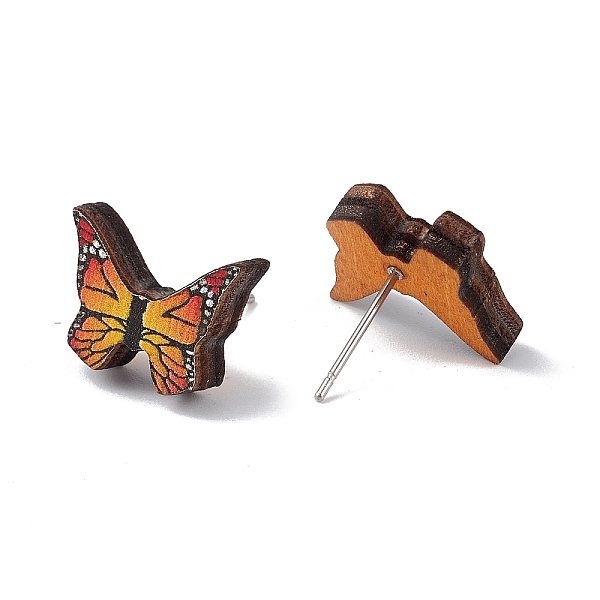 PandaHall Natural Wood Stud Earrings, 316 Stainless Steel Jewelry for Women, Butterfly Pattern, 11x14.5mm, Pin: 0.6mm Wood Butterfly
PandaHall Natural Wood Stud Earrings, 316 Stainless Steel Jewelry for Women, Butterfly Pattern, 11x14.5mm, Pin: 0.6mm Wood Butterfly