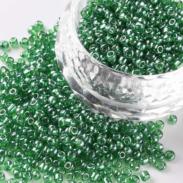 PandaHall Glass Seed Beads, Trans. Colours Lustered, Round, Dark Green, 2mm, Hole: 1mm, 3333pcs/50g, 50g/bag, 18bags/2pounds Glass
PandaHall Glass Seed Beads, Trans. Colours Lustered, Round, Dark Green, 2mm, Hole: 1mm, 3333pcs/50g, 50g/bag, 18bags/2pounds Glass