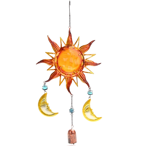 PandaHall Glass & Iron Pendant Decorations, Wind Chimes, for Home Decoration, Sun & Moon, Dark Orange, 485x230mm Iron Sun
PandaHall Glass & Iron Pendant Decorations, Wind Chimes, for Home Decoration, Sun & Moon, Dark Orange, 485x230mm Iron Sun