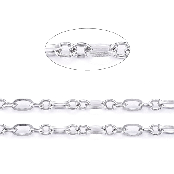PandaHall 304 Stainless Steel Mother-Son Chains, Figaro Chains, Unwelded, with Spool, Stainless Steel Color,Bar Links: 6x3x0.7mm, Links...
PandaHall 304 Stainless Steel Mother-Son Chains, Figaro Chains, Unwelded, with Spool, Stainless Steel Color,Bar Links: 6x3x0.7mm, Links...